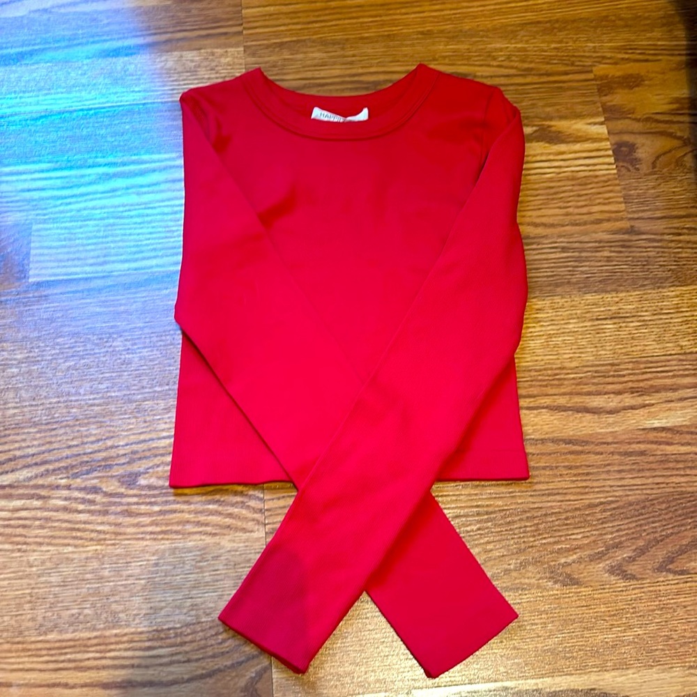 Red Mid cut Slim Fit Women’s Longsleeve